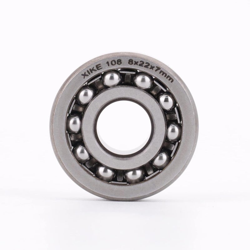 Xike 1 Pcs 108 Self-Aligning Ball Bearings 8x22x7mm, Open and Chrome Steel Fits DIY/Fans/Industrial/Agriculture/Pulp/Paper/Beverage/Textile/Material Handling Machinery. - Image 2